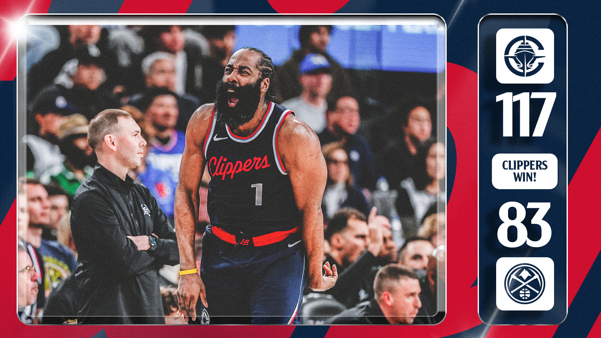 快船大胜掘金，继续保持稳定发挥